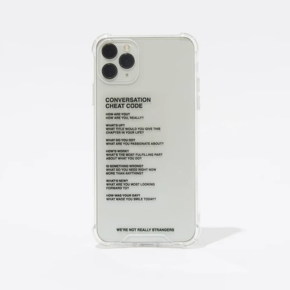 We're not really strangers phone case